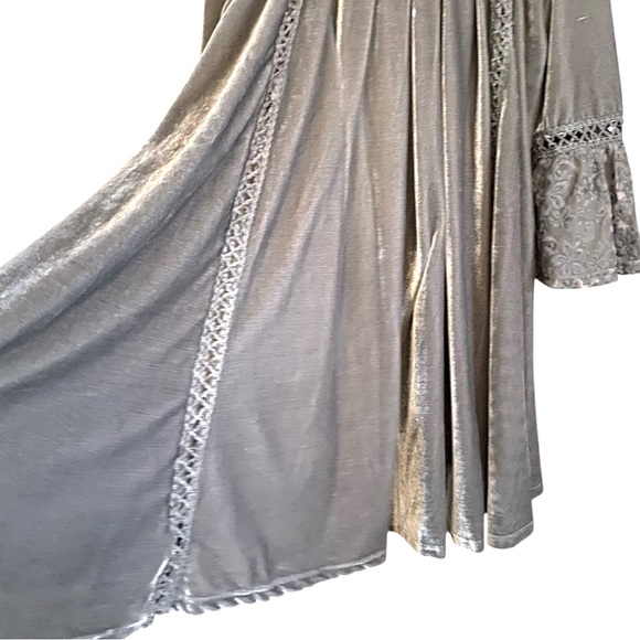 POL Boho Velvet Dress / Tunic Gray M - Picture 11 of 16